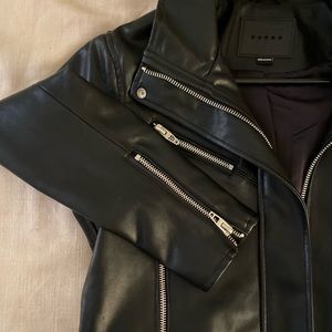 Brand new black leather jacket